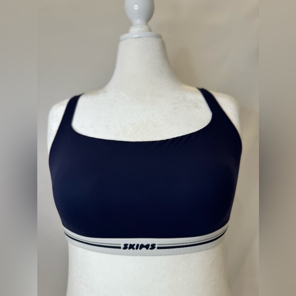 SKIMS Navy Logo Band Bralette - Picture 6 of 11